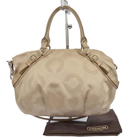 Authentic COACH Madison Dotted OP Art Sophia Shoulder Bag & Dust Protector Bag - Picture 9 of 15